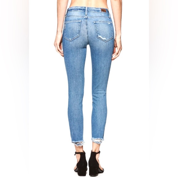 PAIGE DENIM “Hoxton Crop” Distressed Jeans in “Atterbury” 👖 (Size 32) *NEW!!🎁* - Picture 2 of 4